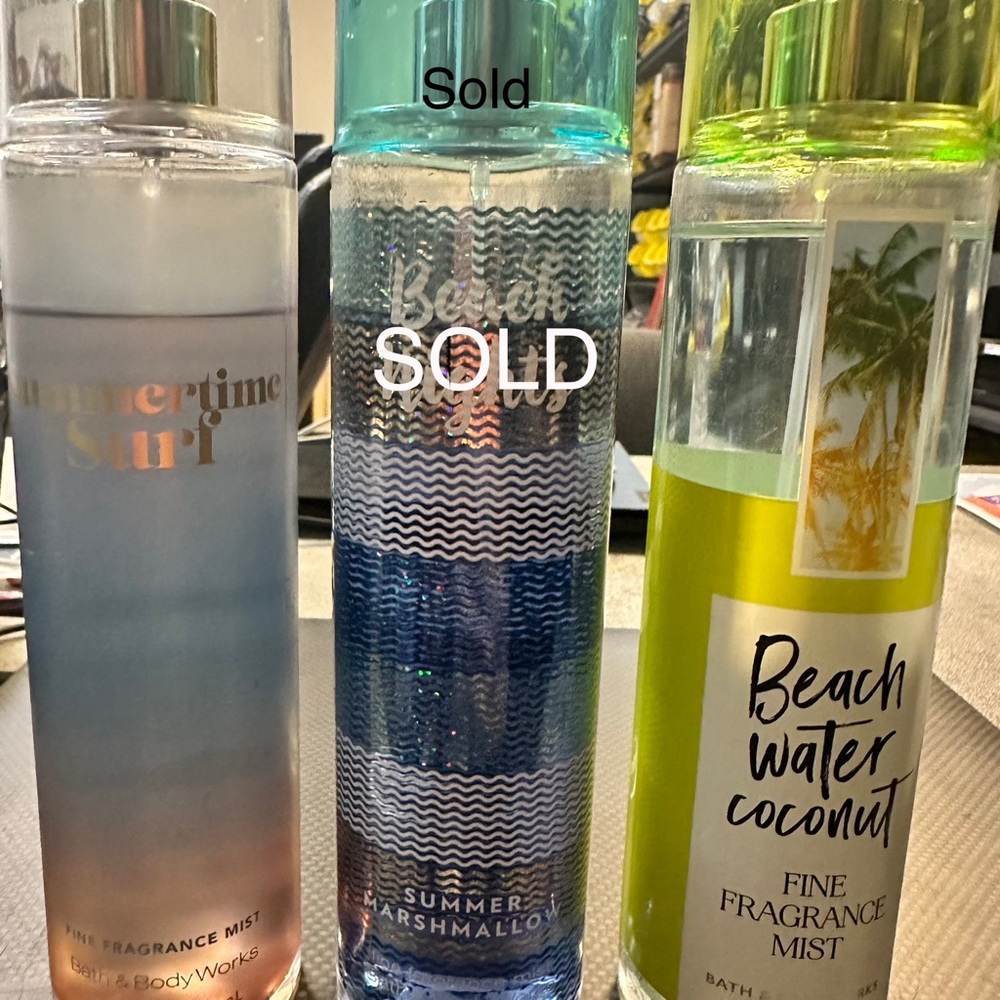 Bath and body works . Body sprays